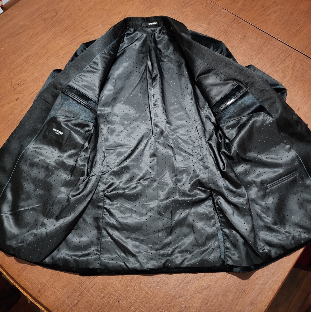 Murano Elegant Black Men's Blazer Jacket - Picture 5 of 10